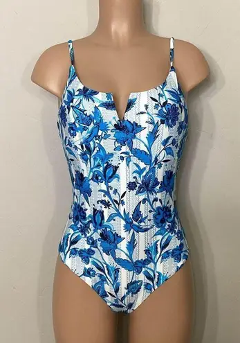 Red Carter New.  floral swimsuit. Large. Retails $168