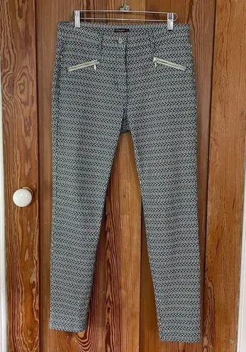 J. McLaughlin Baxter Jeans Micro Aegean Link Print Zipper Ankles - Sz 6 💚🎀