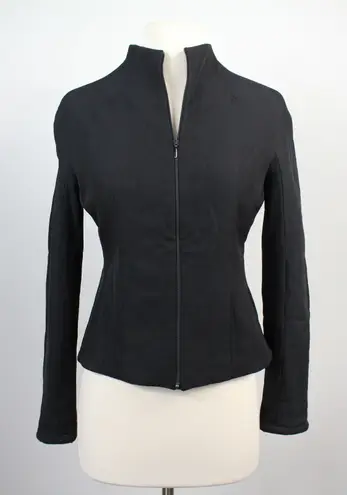 Moschino Vintage Cheap and Chic Black Virgin Wool-Blend Zip Jacket