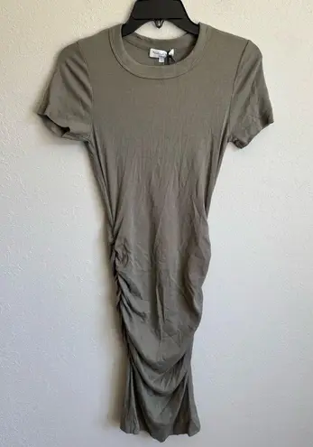 Michael Stars NWT Olive Green Ultra Rib Katie Bodycon Dress Womens S Date Night