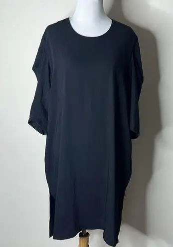 MM6 Maison Margiela Black Pucker 3/4 Sleeve Midi Dress Size 2