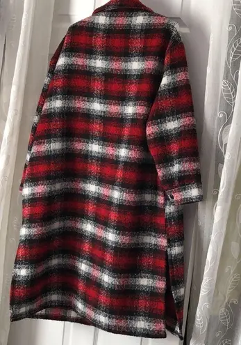 ZARA flannel plaid jacket coat, size medium