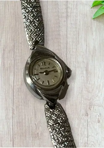 Bulova Vintage Art Deco Women’s Swiss 10K Gold Cocktail Watch WORKING!