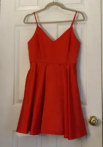 Luna Red Boutique Firecracker Red Adjustable Strap Dress Formal Size Small