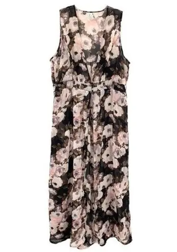 Floral Sheer Maxi Kimono Dress Coverup Size 3X