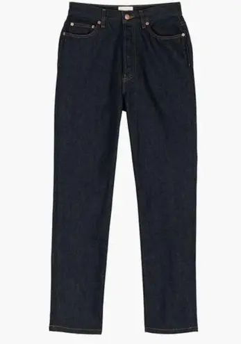 πDOENπ Diana Jean ~ High Waisted Button Fly Jeans Rinse Wash Dark Blue 30 NWT