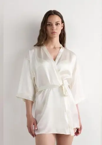Intimissimi Silk Kimono White Size S/M