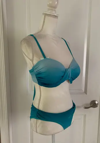 a.Che 2 pieces winslet laguna ombre bikini swimsuit set Blue