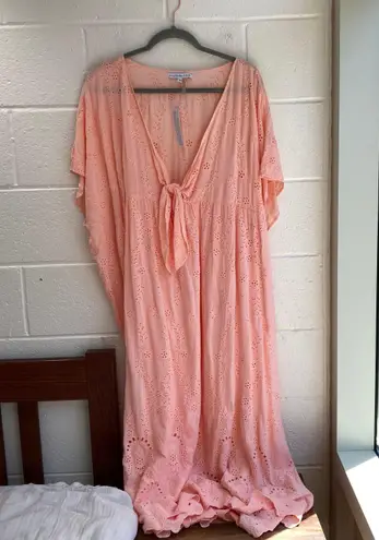 Young Fabulous and Broke NWT  Eyelet Peach Maxi Dress