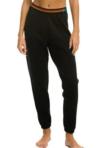 Aviator Nation Women’s Logo Stripe Waistband Sweatpants Broken In Feel S
