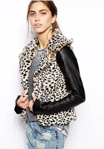 One Teaspoon  Leopard Fallen Pieces Jacket