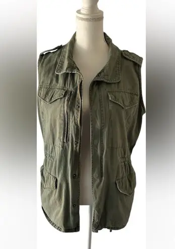 Fresh New York Olive Utility Vest – Streetwear Tactical Layer Green Size M