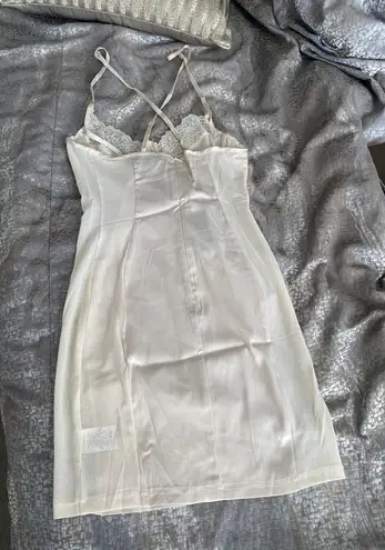 She's So Irresistible NEW Sexy Satin Cream Intimate Wear See Through Lingerie Dress Sz L Tan Size L