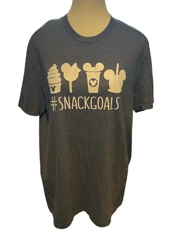 Women's XL Disney Snack Goals Shirt Family Trip Shirts Disney Vacation Snacks Gray