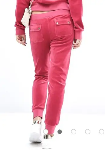 Juicy Couture  Velour Y2K Jogger Track Pants Pink Velvet Barbiecore Size L