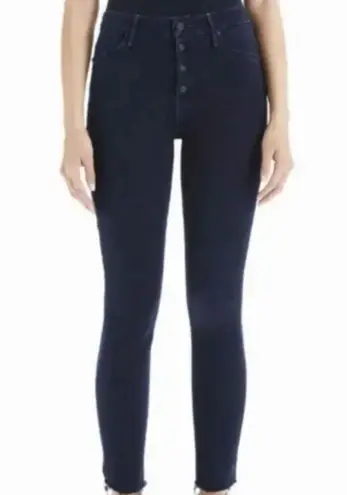 MOTHER The Pixie Ankle Fray Jeans Dark Blue High