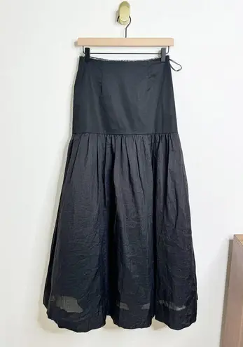 Free People NWT  Hansen & Gretel Moonstruck Set Black Rhinestone Maxi Skirt Small