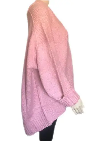 Free People Brookside Oversized Tunic Off Shoulder Sweater Alpine Rose Pink Medium