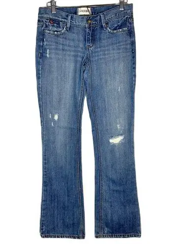 Abercrombie & Fitch VINTAGE  Y2K Mid Rise Bootcut Distressed Denim Jeans Size 4