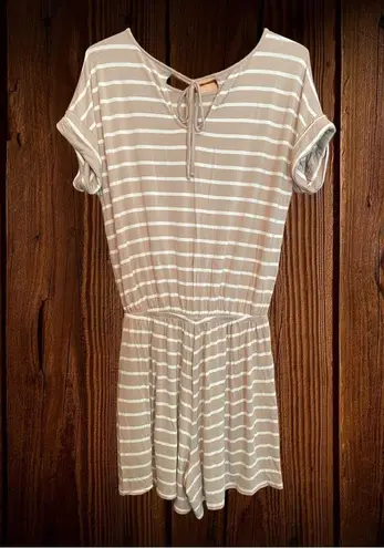 Zenana Outfitters Stripe Romper with Elastic Waist