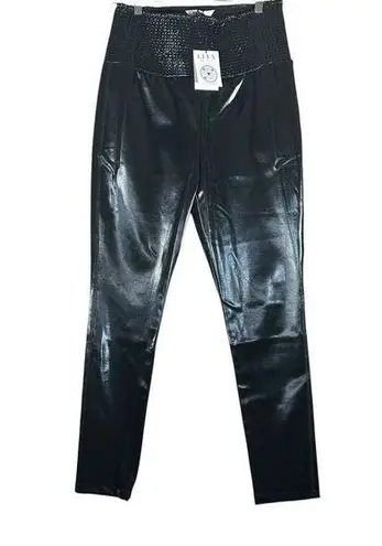 Revolve Lita By Ciara Womens NEW Black Stretch Smocked Liquid Legging Sz 12 $298