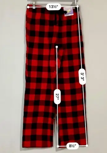 Stars Above Women’s Casual Buffalo Plaid Pajama Pants Red & Black Size XS NWT
