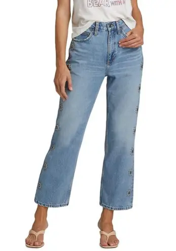 RE/DONE Redone Denim '70s Loose Flare Leg Jeans Indigo Stud