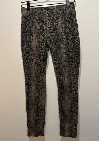 Seven7 Brown Snakeprint Skinny Stretch Jeans Size 4