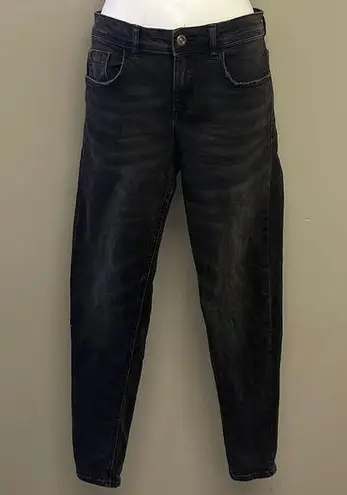 ZARA  Black Faded and Distressed 5-Pocket Skinny Jeans- Size 8