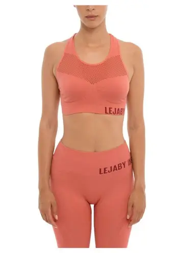 Maison Lejaby Inspire Pink Leggings Sports Bra Workout Athletic Set S/M