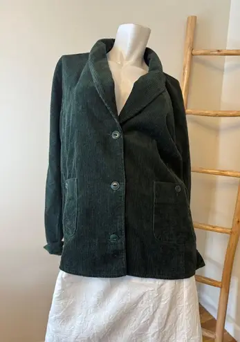 Poetry DOUBLE BREASTED Green Corduroy Jacket Size 14