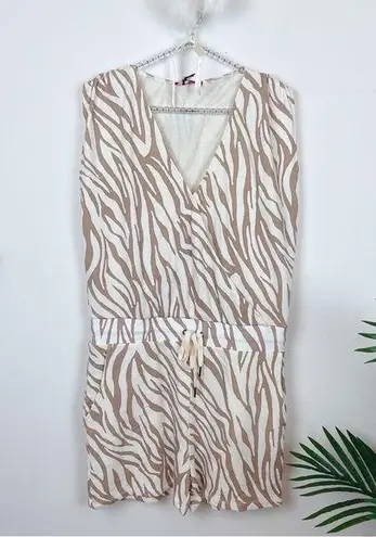 n:philanthropy Royce Romper in Tropical Abstract Taupe