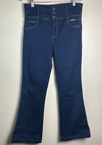 Push Up Stretch flared Leg Womens Jeans Colombian Reduce Abdomen Butt Lifting Blue Size 30 - Image 1