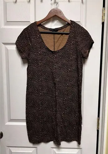 Social Standard By Sanctuary Cheetah Dress Size Small Brown Short Sleeve 0151