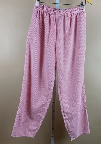 Misslook Medium 90’s Women’s Striped Red & White Pants Island Vacation Tapered