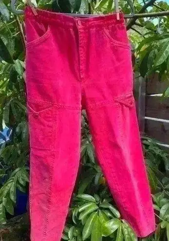 Vintage Red Faded Denim Heart Dors Ankle Jeans Size 4