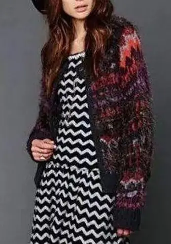 Free People XS Nordic Parti Alpaca Wool button sweater