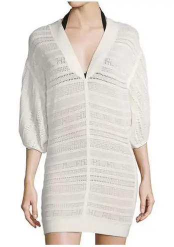Herve Leger Marian Knit Cover Up in Alabaster. Size XS/S
