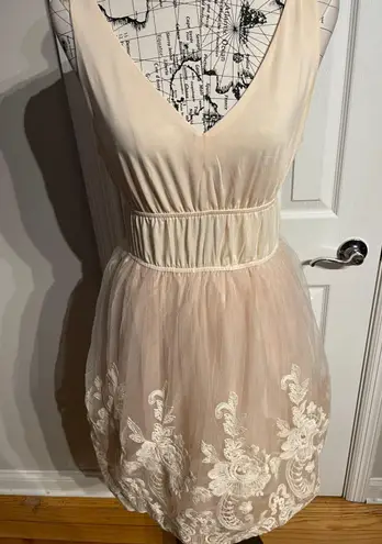 Pinky Lace Embroidered Floral Tulle Vintage y2k Ballet Tutu V