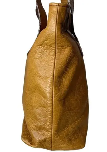 DARK'S Designs in Leather Tote American Bison Leather Made in USA Brown