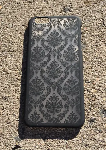 iPhone 6Plus/ 6s Plus Fashion Flower Lace Shockproof Hard Case Black Multiple