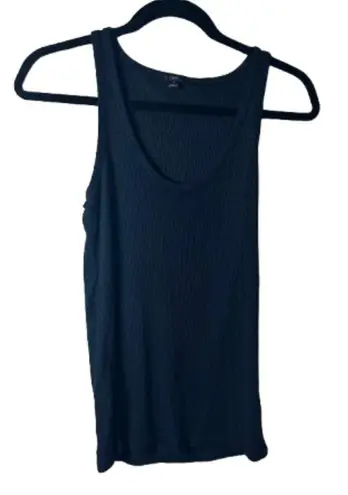 J.Crew Scoop Neck RIbbed Tank Top Black Size Medium