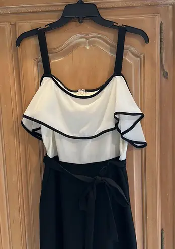 Eliza J Black & White Jumpsuit