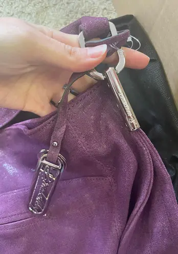 B Makowsky Vintage Leather Purple Sparkle Deadstock Purse