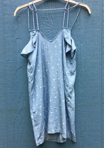 1250 Degrees Celsius Women Blue Stars Strappy Mini Dress Small NWT