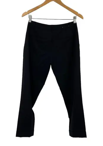 Club Monaco Italian Tropical Wool Pleat Front Dress Pants Crop Black Womens 2