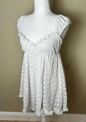 Wild Fable White Lace Lined Mini Dress Size Small