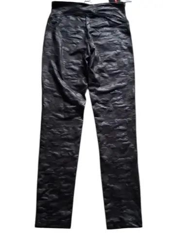 Stella Luce FAUX LEATHER CAMO BLACK LEGGING PANTS L