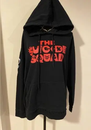 DC Comics EUC  Red & Black The Suicide Squad Character Symbols Logo Hoodie size L