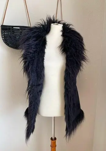 Resistol Black Fur Hook Vest, Size Large